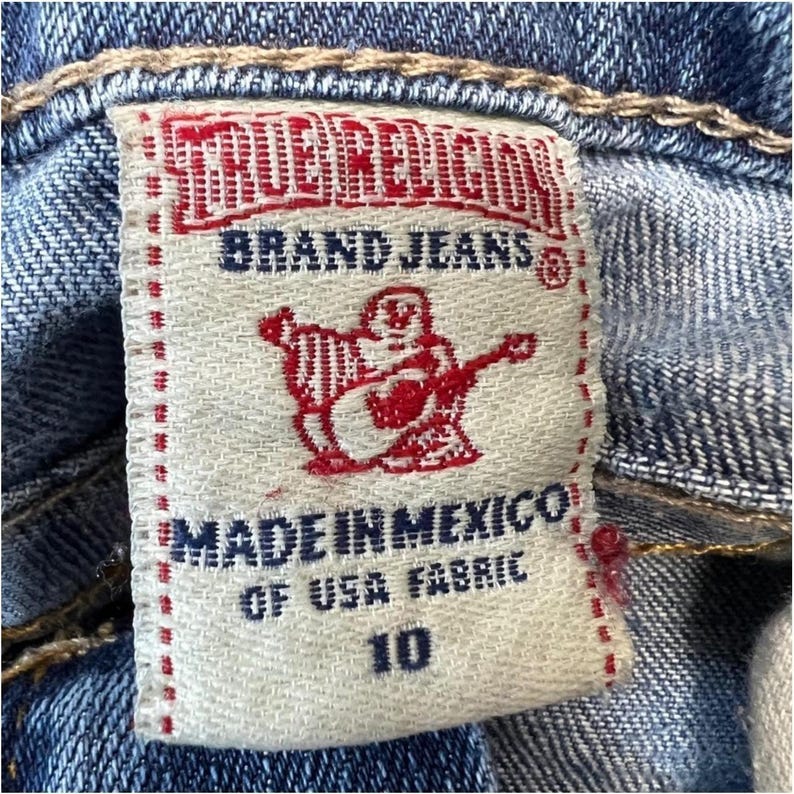 Vintage True Religion Blue Denim Joey Flare Jeans Y2K Low Rise Bootcut 10 image 8