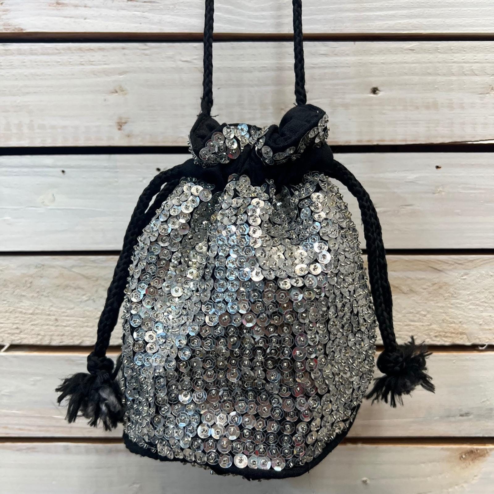 Y2k Sequin Bag Silver - Etsy display picture 3