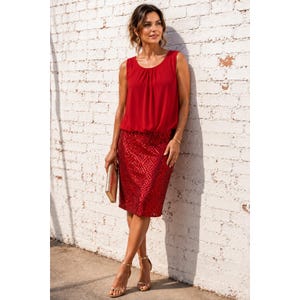 ladies cocktail dresses size 12 Bigersell Women Plus Size Cocktail Dresses Summer Floral Lace Mesh Short Sleeve Round Neck Knee Length Dress Casual Loose Pleated A-Line Vintage Swing
