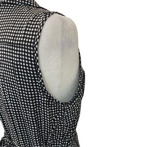 Vestido de cuadros vichy Tylho de Anthropologie, negro y blanco, talla M imagen 9