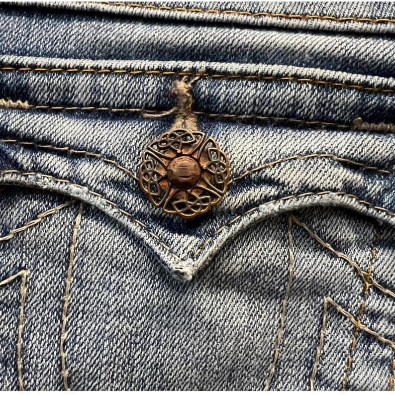 Vintage True Religion Blue Denim Joey Flare Jeans Y2K Low Rise Bootcut 10 image 5