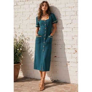 liz claiborne linen dress White Linen Dress