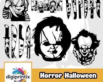 Halloween Horror Movie Characters SVG Bundle: Digital Download