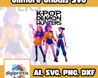 Huntrix Heroic Poses Group Shot Png, Kpop Demon Hunters Png, Jinu Manga Png, Korean Pop Lover Png, Kpop Huntrix Png