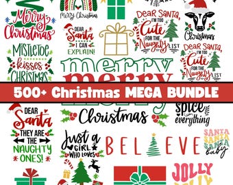 Christmas PNG Mega Bundle: 500+ Designs for Cricut Sublimation, Christmas Ornaments Design