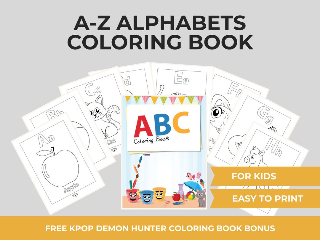 Alphabet Coloring Pages Printable | Preschool Activity Sheets | Kids ...