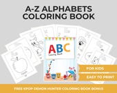 Alphabet Coloring Pages Printable | Preschool Activity Sheets | Kids ABC Coloring Book | Homeschool Learning Worksheets