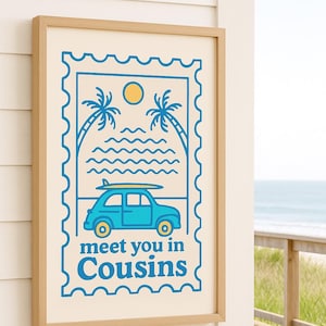 Meet You in Cousins | Beach House Wall Art | Summer Printable Poster | Digital Download