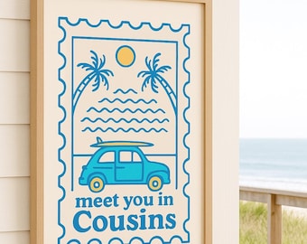 Meet You in Cousins | Beach House Wall Art | Summer Printable Poster | Digital Download
