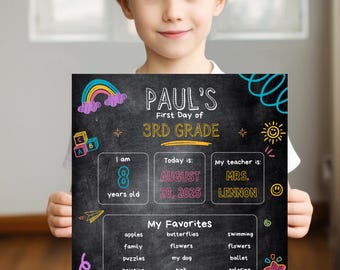 First Day of School Sign | Editable | Digital Print