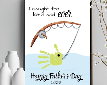 Father's Day Handprint Craft – Fishing Gift Keepsake (PDF Printable)