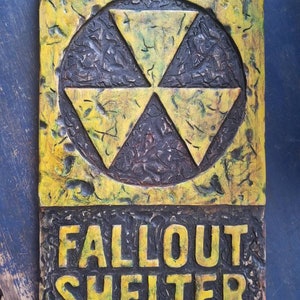 Fallout Shelter handmade sign, carved and painted wall art, game room decoration Made to Order Free Shipping image 3