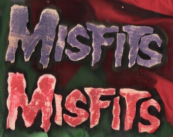 Misfits logo (letters) - handmade wooden wall art (Made to Order - pick your color - Free Shipping)