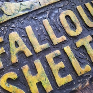 Fallout Shelter handmade sign, carved and painted wall art, game room decoration Made to Order Free Shipping image 9