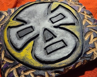 Luchador mask wood art, handmade, carved and painted (Made to Order - Free Shipping)