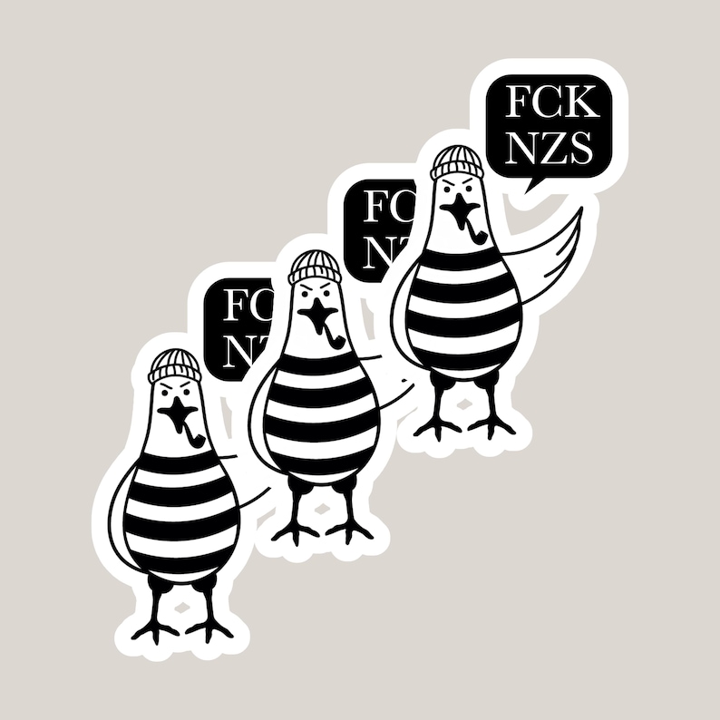 FCK NZS Sticker – Anti-fascist sticker Anti-Nazi sticker Statement sticker against the right Political sticker for laptop & car 3 pieces. image 2