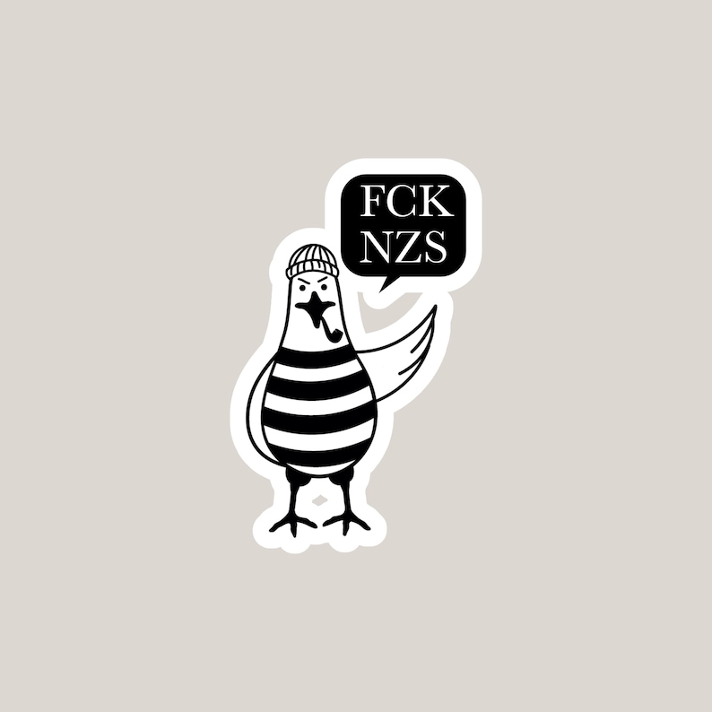FCK NZS Sticker – Anti-fascist sticker Anti-Nazi sticker Statement sticker against the right Political sticker for laptop & car 3 pieces. image 1
