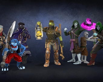 Custom 3D TTRPG Miniature – Hero Forge Style DnD Character with Portraits, 360 View + VTT File or STL File