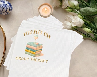 Personalized Book Club Paper Napkins, Beverage Napkins