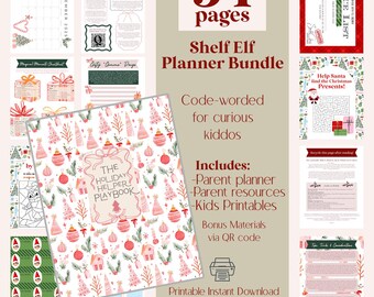 Shelf Elf Planner, Christmas Planner, Elf Planner, Christmas Elf Planner, Christmas Elf Guide, Shelf Elf Guide, Elf Guide
