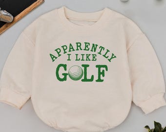 Apparently I Like Golf Bodysuit, Golf Baby Outfit, Golf Lover Bodysuit, Sports Enthusiast Romper, Hobby Golf Bodysuit, Golf Kids Bodysuit