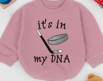 It's In My Dna Hockey Baby Onesie, Hockey Dna Infant Bodysuit, Hockey Quote Baby Shirt, Hockey Hobby Baby Tee, Hockey Family Onesie