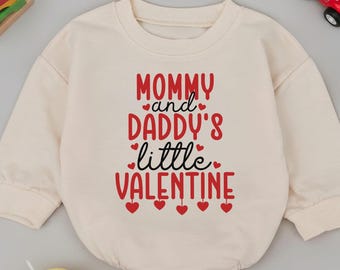 Mommy And Daddy's Little Valentine Baby Outfit, Matching Baby Bodysuit, My First Valentines Baby Romper, Newborn Clothes, Baby Gift
