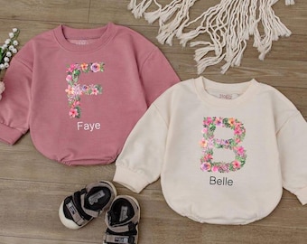 Custom Baby Romper, Personalized Baby Gift, Custom Bodysuit, Baby Shower Gift, Baby Girl Clothes, Name Romper Outfit, Newborn girl Clothes
