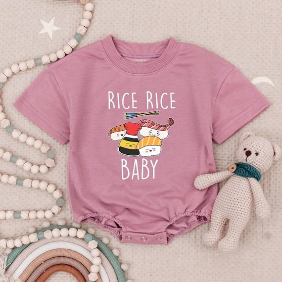 Funny Sushi Baby Romper, Funny Rice Rice Baby Asian Japanese baby, Unisex Sushi Baby Clothes, Cute Sushi Baby Clothes, Unisex Baby Gift