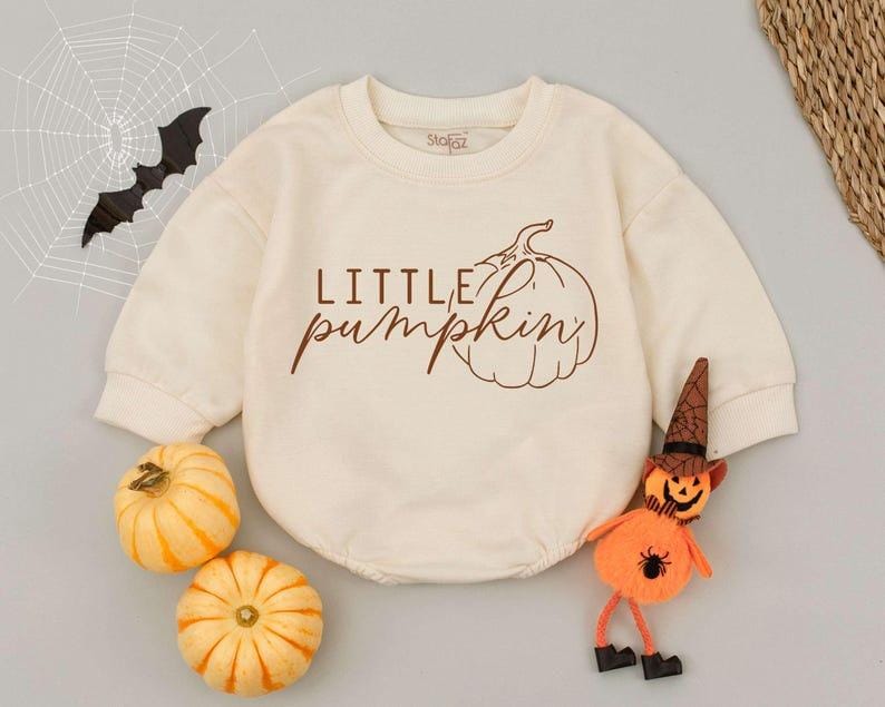 Little Pumpkin Romper, Natural Baby Bodysuit, Newborn Romper, Retro Fall Clothes, Fall Outfits, Funny Halloween, Pumpkin Spice