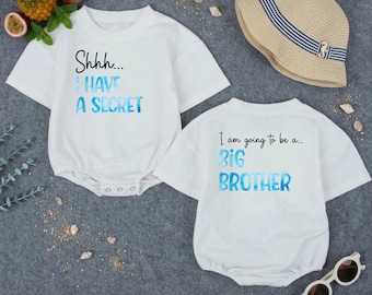 Big Brother Announcement Baby Romper, Pregnancy Reveal Bodysuit, Sibling Reveal Outfit, Cute Baby Shower Gift