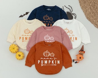 Mama&#39;s Pumpkin Romper, Halloween Baby Boys Girls Clothes, Halloween Costume, 1st Halloween Outfit, Cute Pumpkin Clothes, Pumpkin Baby Shower