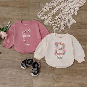 Custom Baby Romper, Personalized Baby Gift, Custom Bodysuit, Baby Shower Gift, Baby Girl Clothes, Name Romper Outfit, Newborn girl Clothes