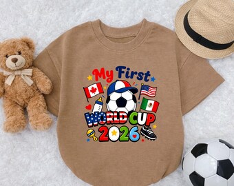 2026 World Cup Baby Romper, My First Soccer Game Outfit, Football Baby Bodysuit, Cute Sports Fan Baby Gift