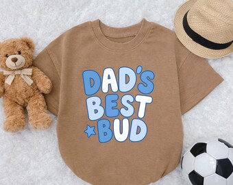 Dad’s Best Bud Baby Romper, Trendy Daddy’s Boy Bodysuit, Cute Father Son Outfit, Baby Boy Shower Gift
