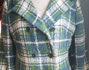 Vintage Suit Cute Plaid Skirt and Jacket Suit Mr B Madison Designer 1960s