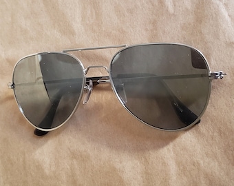 Foster Grant Aviator Sunglasses Pilot Silver‎ Mirrored Lens Shades Retro Vintage Foster Grant Aviator Sunglasses KM0107 G6-223… - Gem main image 3