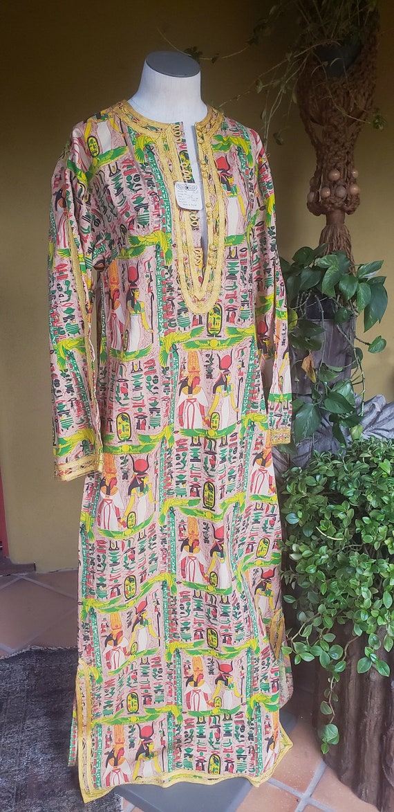Vintage 60's/70's Made in Egypt Caftan Dead Stock… - image 4