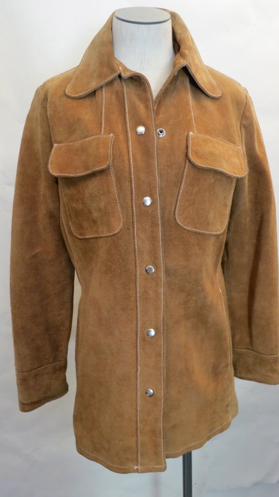 70's Vintage Buck Suede Arsa California Jacket si… - image 2