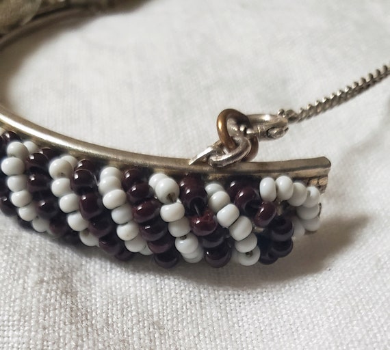 Vintage Miriam Haskell Hinged Beaded Cuff Bracele… - image 6