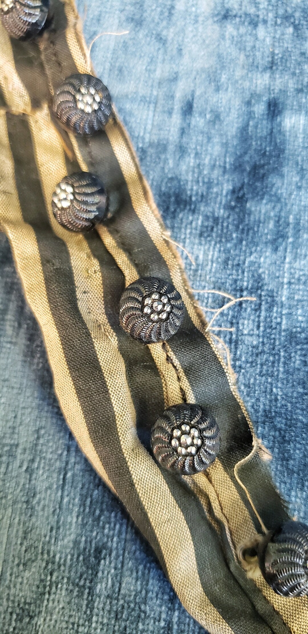 Victorian French Jet Black Buttons Set of 9 Buttons - Etsy