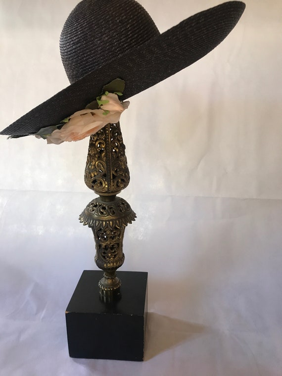 Vintage Wide Brim Kokin Straw Hat, 1980's, Hollywo