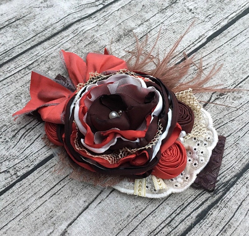 Thanksgiving Fall Couture Flower Headband Cozette Couture
