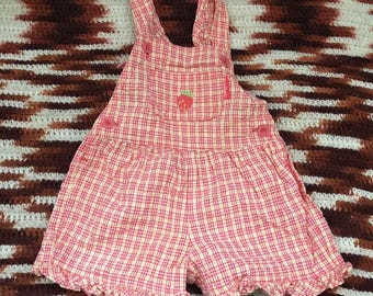 Vintage Oshkosh B'gosh Denim & Checkered Overalls, Kids Baby 12