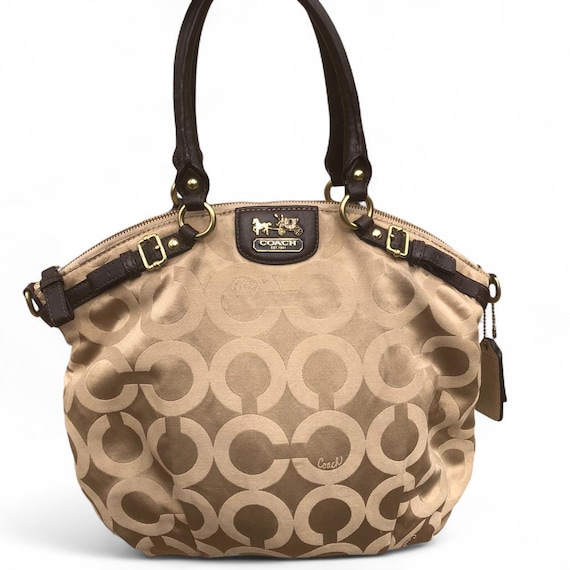 Coach Y2K 2000s Signature Canvas Shoulder Hand Bag Crossbody Purse