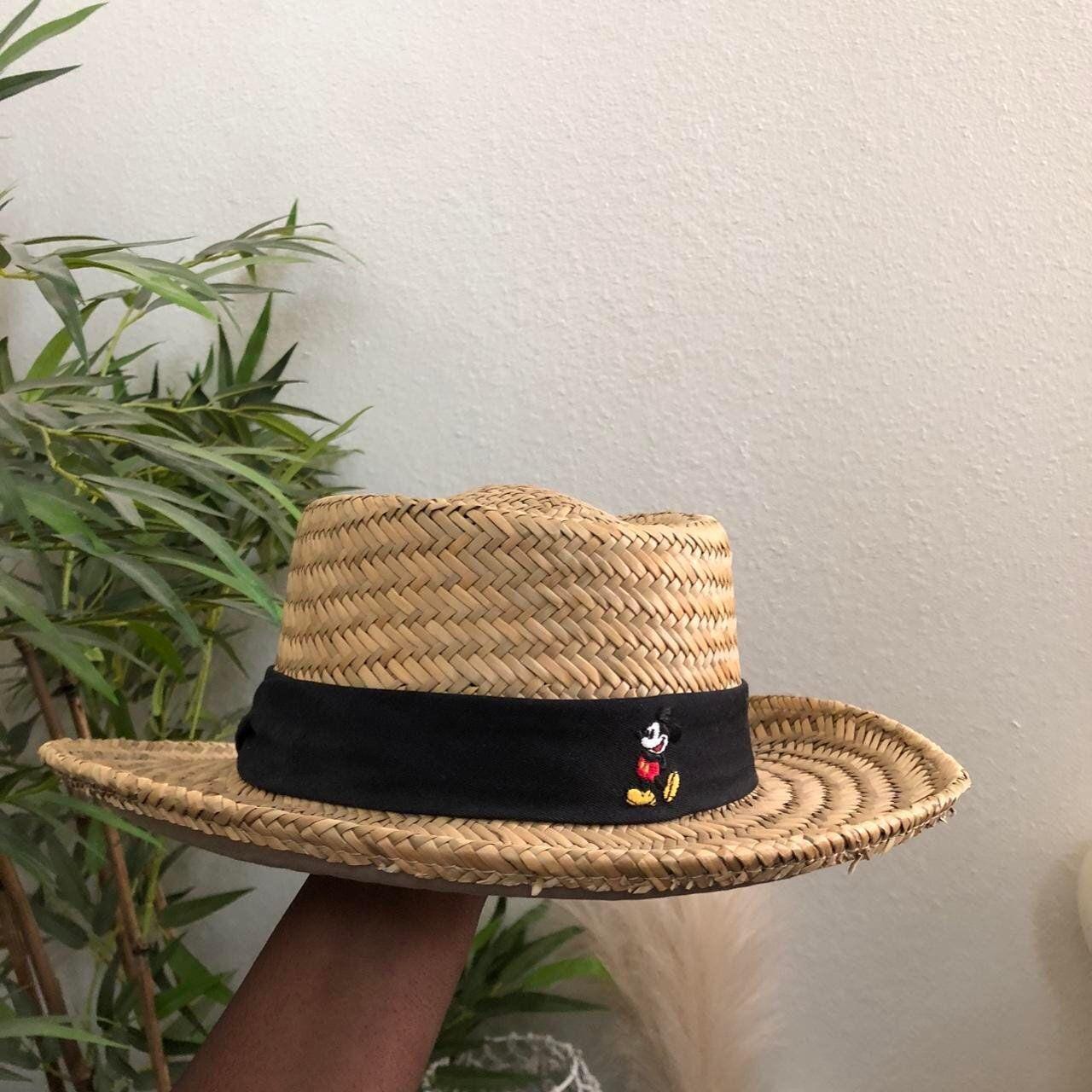 Official Disney Parks Sage Green Woven Fedora, Band & Mickey Mouse Icon – Adult Las mejores ofertas en Sombreros Disney Beige para Mujeres  main image 2