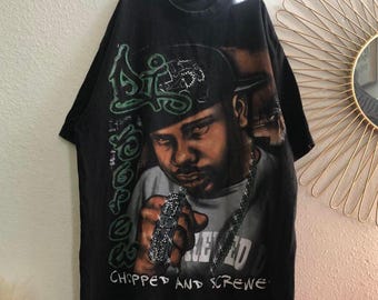 Vintage DJ Screw Hip Hop 2XL RAP tshirt Chopped and Screwed Houston USA Gangsta Rare