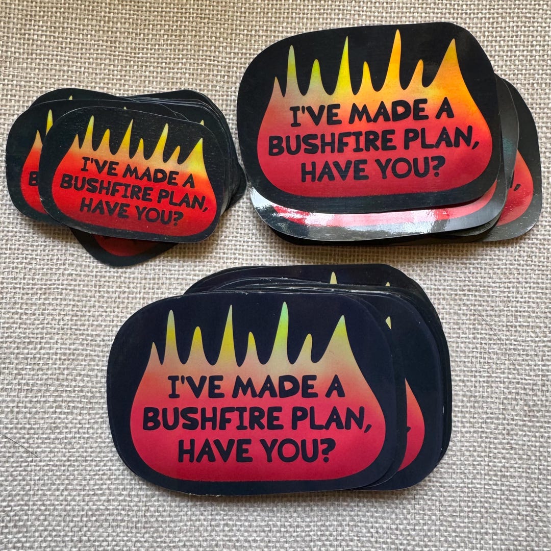 VICTORIA BUSHFIRE RELIEF | Bushfire Plan | Holographic Stickers - Etsy