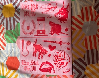STICKERBLADEN VAN HALLOWEEN ~y | roze en rood
