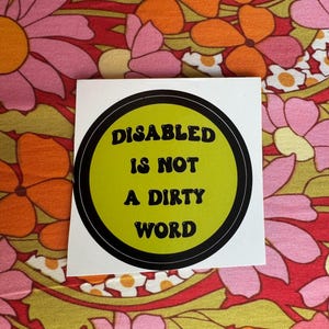 UITGESCHAKELD is GEEN vies woord | Sticker